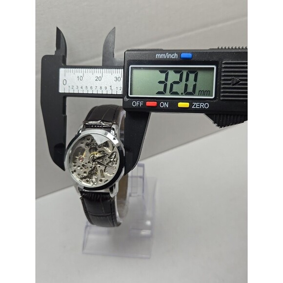 August Steiner AS8033SS Skeleton Automatic Self Winding Silver Tone Unisex Watch - Picture 4 of 11